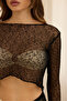 Yenka Basic Thin Black Knitwear Crop - 7