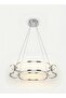 Modern Lighting, Modern chandelier, Light, Modern LED pendant, Silver Color, 50x18 cm, Suitable for bedroom and living room, Adjustable height