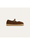 Women's Leopard Leather Espadrille Shoes - 2