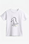 Unisex Kids' Minimal Dinosaur Printed Crew Neck Short Sleeve T-Shirt