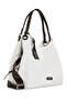 Women's White Imperteks Shoulder Bag with Adjustable Strap and Large Compartments - 5
