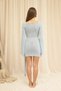 Laren Rose Detail Blue Mini Knitwear Dress - 5