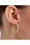 Women's Earrings - Serrated Hoop Earrings Silver - Gold