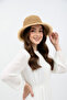 Women's Camel Fringed Premium Straw Bucket | Sunscreen Summer Beach Hat - 3