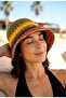Color Wave Women's Straw Bucket Hat - 2