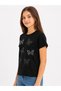 Pink 24705-26 Girl's Butterfly Printed Stone Detailed T-Shirt Cotton Casual Stylish Basic T-Shirt - 7