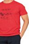 6138 Men's Short Sleeve Crew Neck Pajama Set-Red - 2