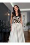 Stone Color Belted Flared Skirt - 6