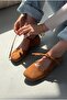 Belith Tan Suede Women's Ballerinas - 2