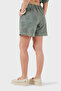 Cotton Relaxed Fit Belted Embroidered Shorts Shorts 2502 - 3