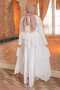 Ecru Bronched Shoulder Cape Layered Skirt Set - 4