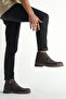 Zippered Men's Winter Boots Brown - 3