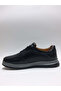 Genuine Leather Smart Lace-Up Black Comfortable Lightweight Flexible Summer Men's Shoes - 3