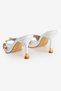 The Details on the Sem-High Heel Slippers Are Eye-Catching on the Front and Heel. - 2