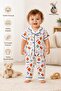 Baby Boy Sporty Patterned Short Sleeve Pajama Set - 2