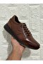 Tan Leather Men's Sneakers-Lightweight Comfortable Casual Shoes - 3