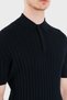 100% Wool Slim Fit Short Sleeve Buttoned Polo Collar Sweater Men's Polo Collar Sweater Em004389 - 6