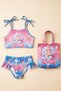 Girl's 3-Piece Swimsuit Set with Bag (Bag+Swimsuit+Bikini) 3-10 Years 12648N