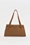 Double Handle Charm Detailed Shopper Bag Brown - 4