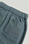 Blue Linen-Blend Trousers - 4