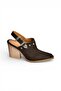Y654307702 Brown Genuine Leather Suede Low Heel Western Shoes - 5