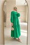 Women's Poplin Hijab Dress – Layered Loose Summer Dress - 4