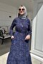 Süreyya Denim Effect Shirt Dress Navy Blue - 4