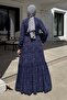 Süreyya Denim Effect Shirt Dress Navy Blue - 7