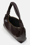 Women's Brown Wide Lined Shoulder Bag - 4