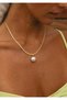 Pearl Italian Chain Steel Necklace (45 cm + 5 cm)