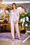 Women's Satin Lace 6-Piece Dowry Nightgown, Dressing Gown, Pajama Set S275 - 5