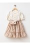 Embroidery Detailed Muslin Top with Flounces Stylish Children's Dress - 2