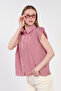 Women's Gingham Sleeveless Shirt - Red