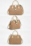 Cream Wicker Women's Retro Model Women's Handbag with Silver Buckle - 2