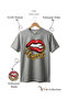 Queen Lip and Chain Printed 100% Cotton Regular Fit T-Shirt