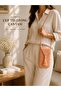 Hand Knitted Cell Phone Bag Powder Pink Handmade Phone Bag with Strap and Tassel Detail - 3