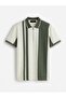 Men's Zippered Polo Collar Striped Summer T-Shirt - 2