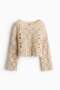 Crochet-look hole-knit top - 4