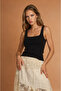 Lace Embroidered Long Summer Tulle Skirt