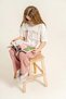 My Little One's Baby Girl Set with Bow Detail T-Shirt and Loose Pants - Dusty Rose - 3
