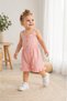 Baby Girl-Linen Fabric Jumpsuit 100% Cotton - 5