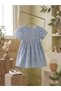 Girl's Floral Embroidered Bow Back Detail Dress - 3