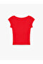 Modal Blend Boat Neck Short Sleeve Slim Fit Crop Printed T-Shirt - 4