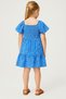 Girl's Blue Floral Patterned Dress with Gipeli, Comfortable Cut, Summer Stylish Casual Children's Dress - 5