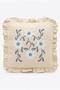 4-Piece Blue and White Daisy Printed Decorative Throw Pillow Cover 100% Cotton Ruffled 45X45 cm - 6