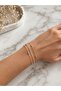 Zircon Stone Multiple Thin Chain Women's Bracelet - Does Not Tarnish - Minimalist Everyday Jewelry - 2