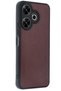 Ilkeshop New Redmi 13 4g Case Aras Leather Cover (180844) - Burgundy - 2
