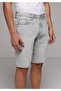 Regular Fit Mid Waist Straight Men's Black Denim Jean Shorts - 4