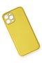 Ilkeshop New iPhone 12 Pro Max Case Coco Leather Silicone Cover (01656) - Yellow - 2