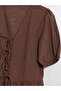 V-Neck Balloon Sleeve Blouse (S6) - 3